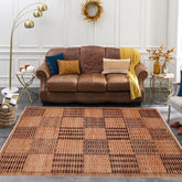 handmade Modern Gabbeh Beige Tan Hand Knotted RECTANGLE 100% WOOL area rug 6  x 9